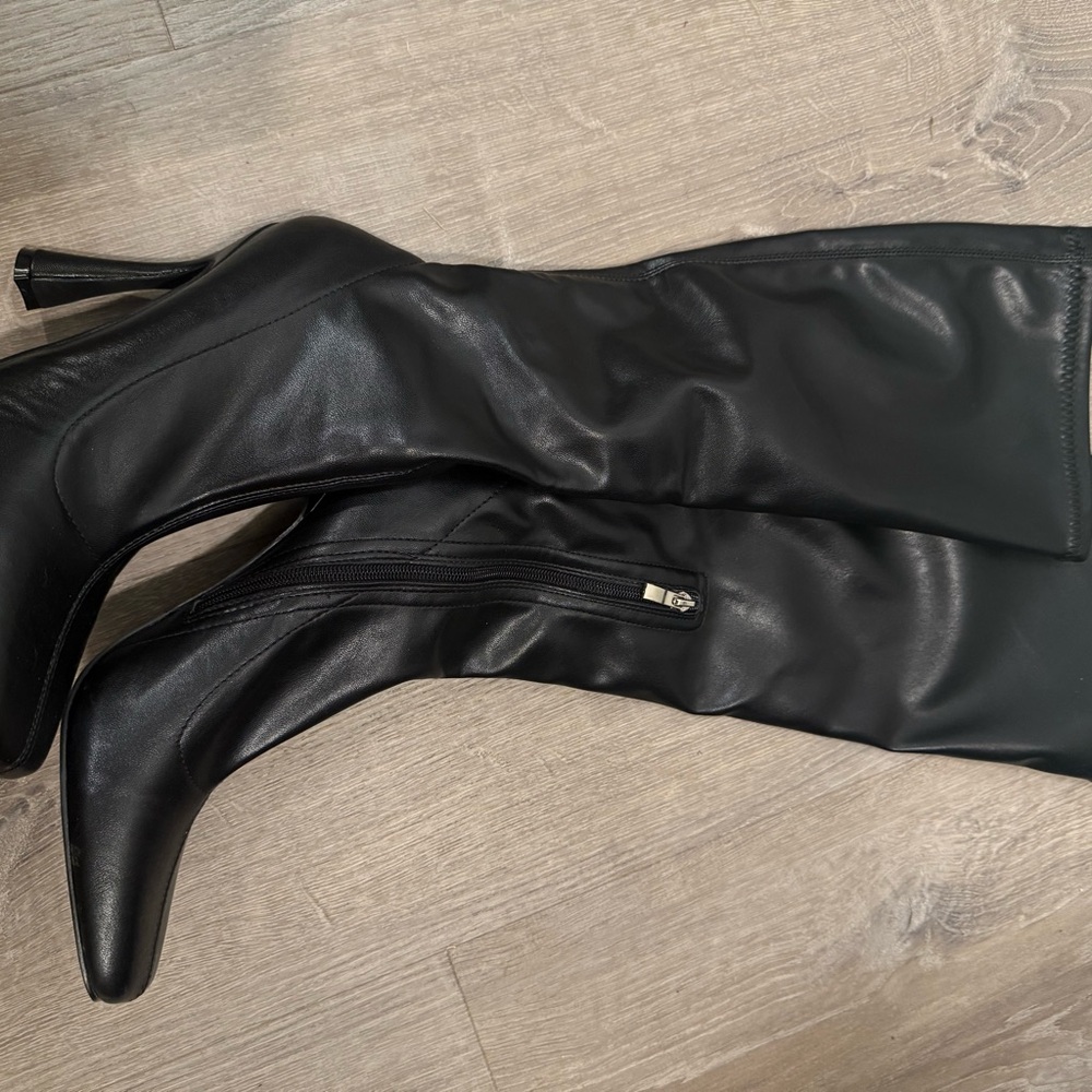Fashion Nova Black Heeled Boots